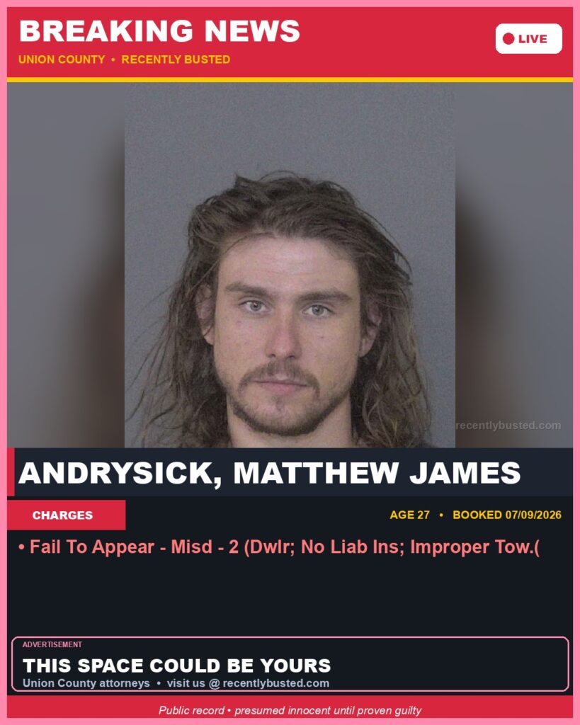 Booking photo of ANDRYSICK, MATTHEW JAMES