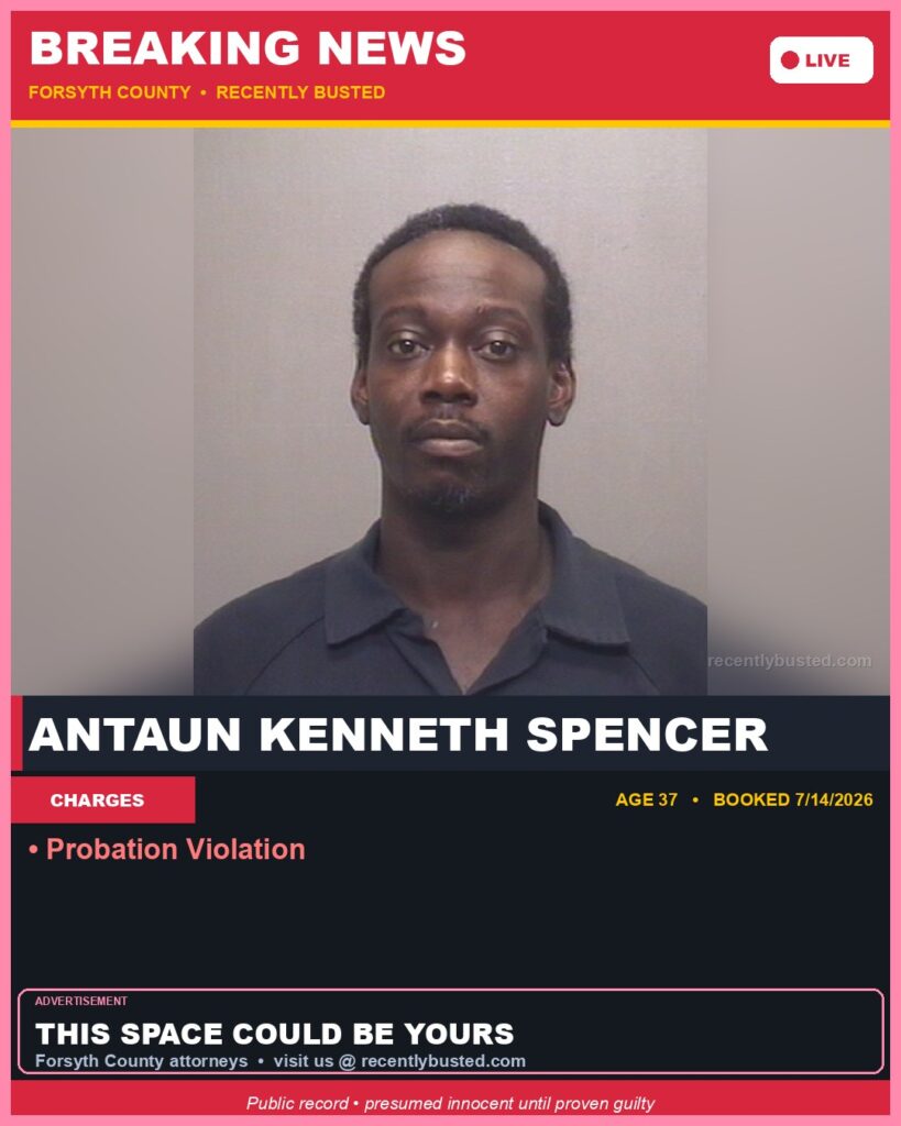 Booking photo of ANTAUN KENNETH SPENCER