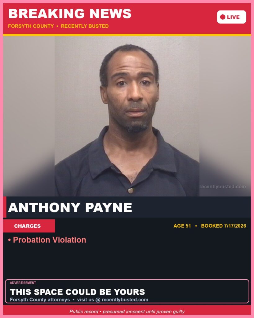 Booking photo of ANTHONY PAYNE