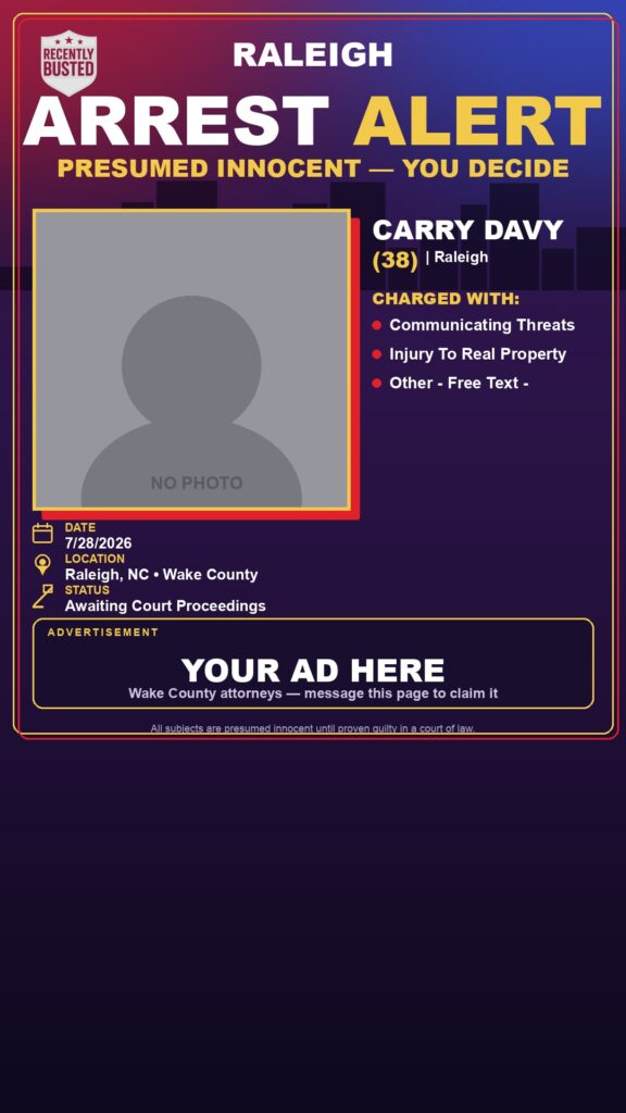 Booking photo of CARRY DAVY