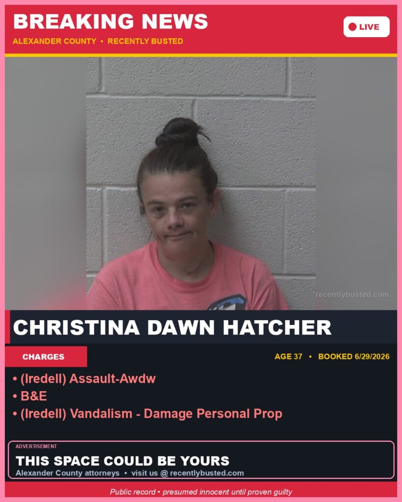 Booking photo of CHRISTINA DAWN HATCHER