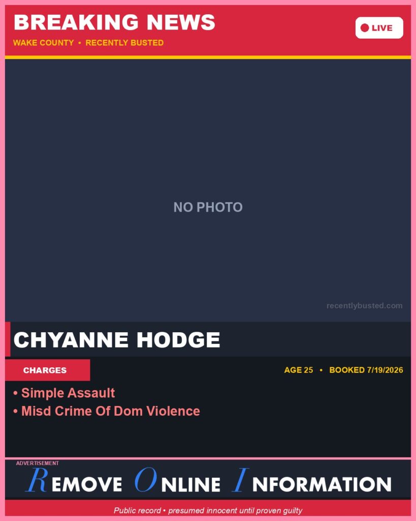 Booking photo of CHYANNE HODGE