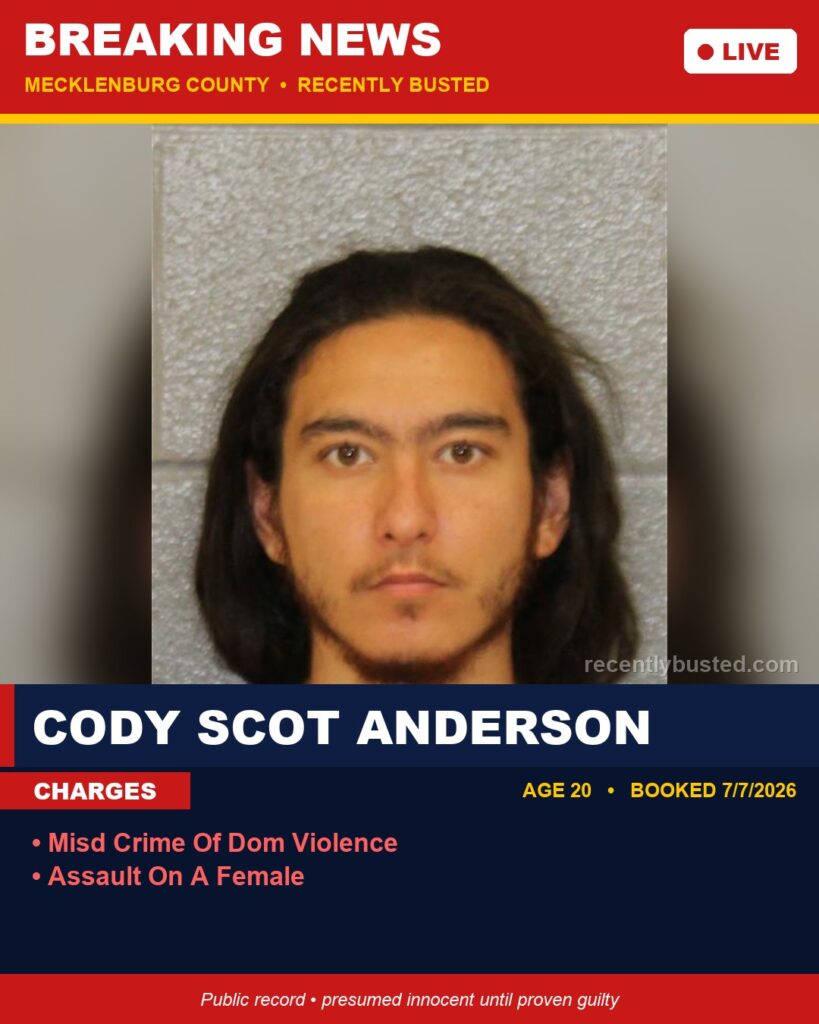 Booking photo of CODY SCOT ANDERSON