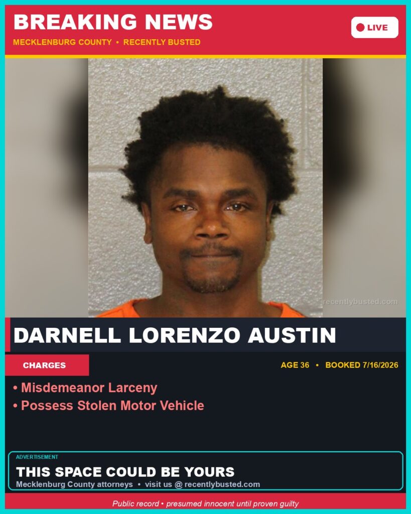 Booking photo of DARNELL LORENZO AUSTIN