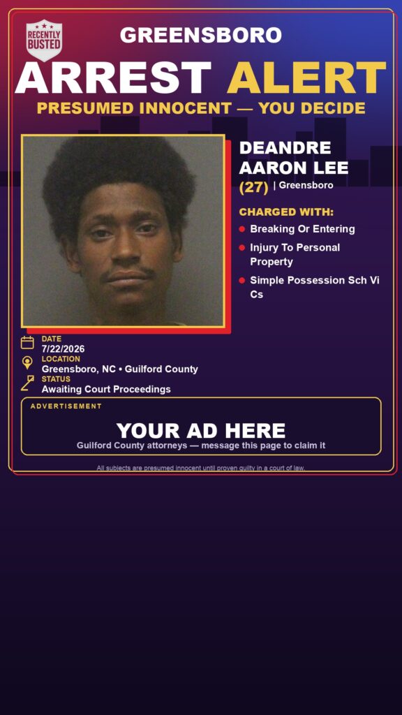 Booking photo of DEANDRE AARON LEE