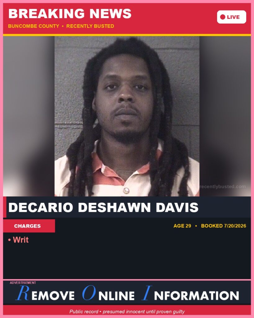 Booking photo of DECARIO DESHAWN DAVIS
