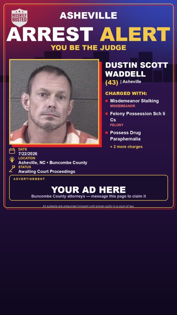 Booking photo of DUSTIN SCOTT WADDELL