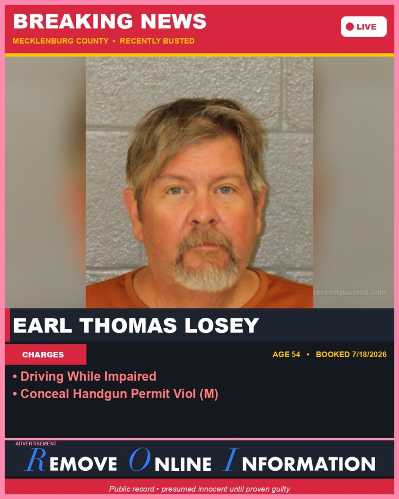 Booking photo of EARL THOMAS LOSEY