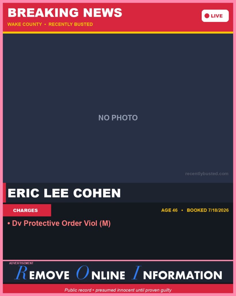 Booking photo of ERIC LEE COHEN