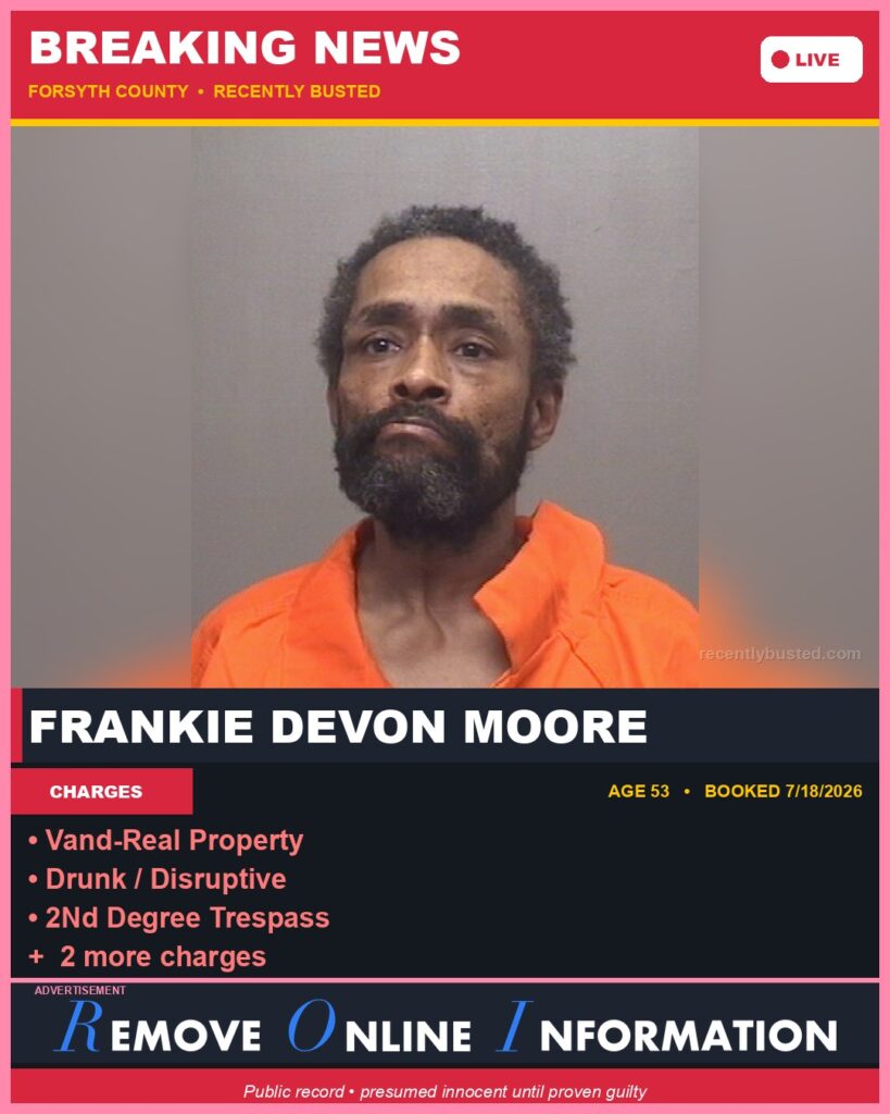 Booking photo of FRANKIE DEVON MOORE