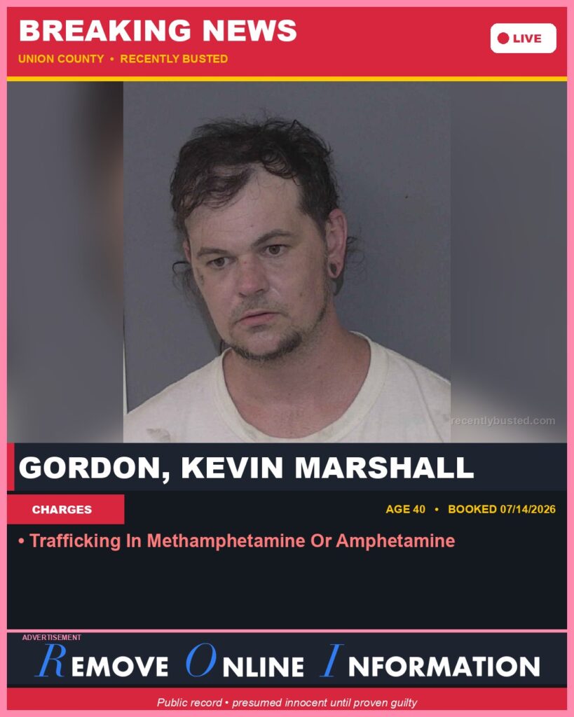 Booking photo of GORDON, KEVIN MARSHALL