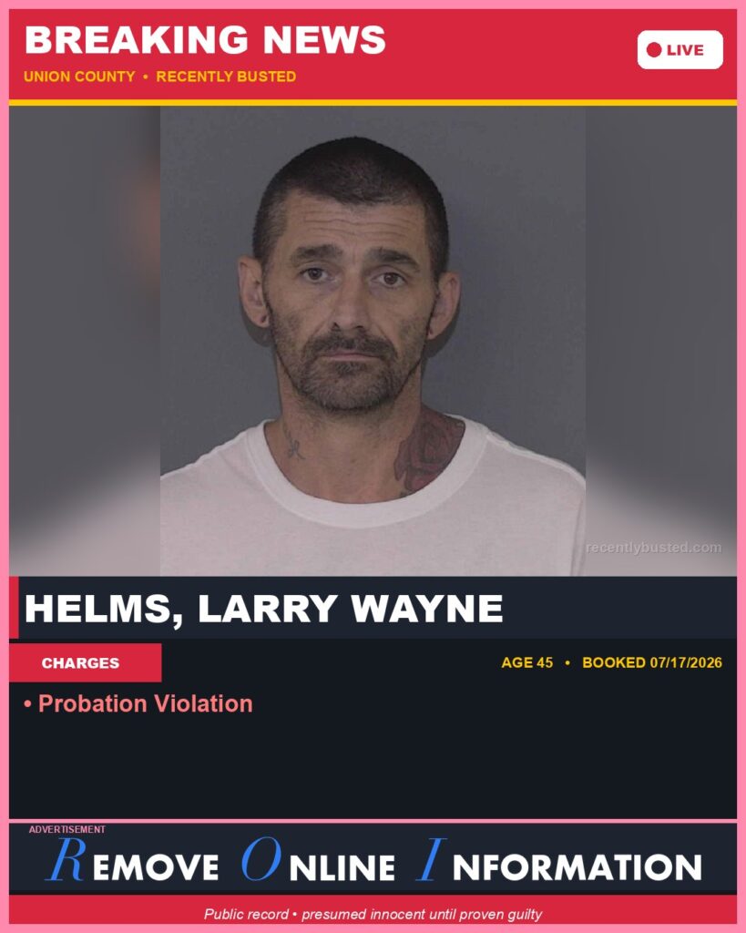 Booking photo of HELMS, LARRY WAYNE