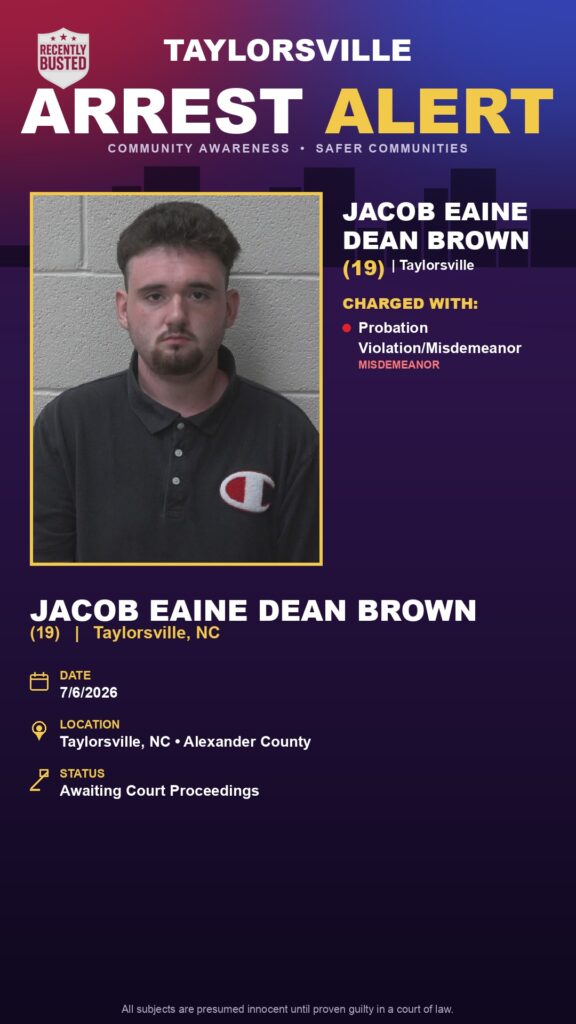 Booking photo of JACOB EAINE DEAN BROWN
