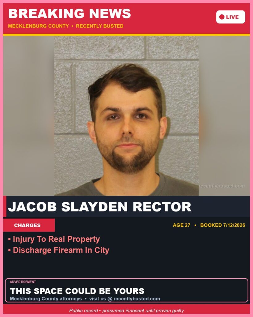 Booking photo of JACOB SLAYDEN RECTOR