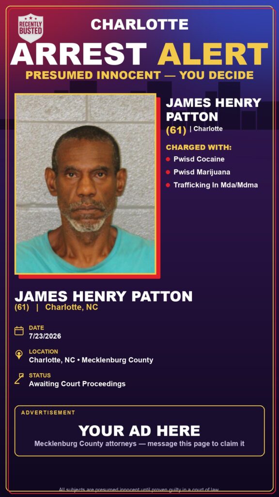 Booking photo of JAMES HENRY PATTON