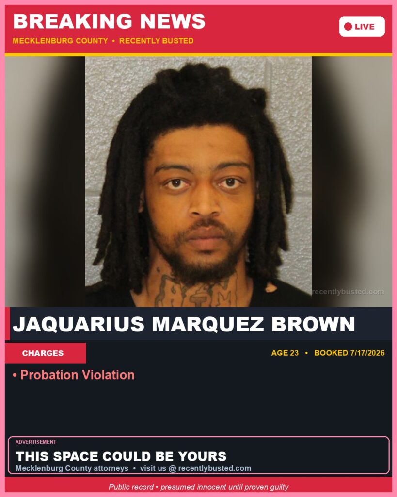 Booking photo of JAQUARIUS MARQUEZ BROWN