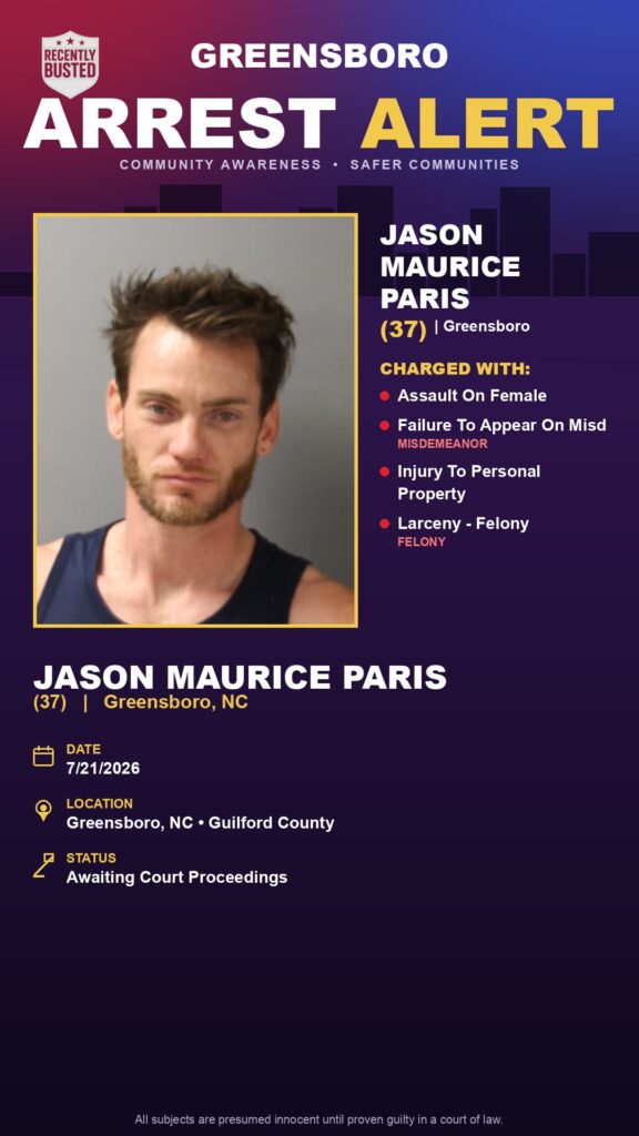 Booking photo of JASON MAURICE PARIS