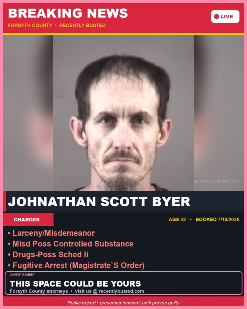 Booking photo of JOHNATHAN SCOTT BYER