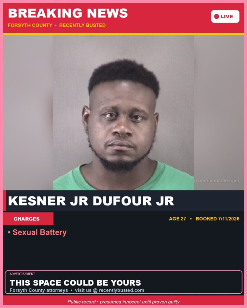 Booking photo of KESNER JR DUFOUR JR