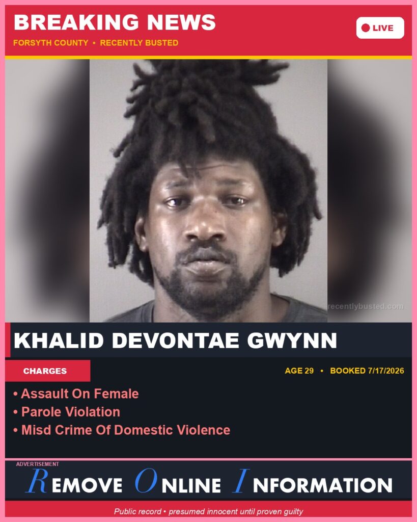 Booking photo of KHALID DEVONTAE GWYNN