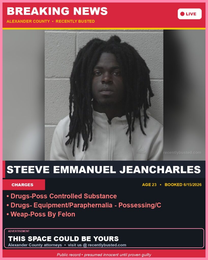 Booking photo of STEEVE EMMANUEL JEANCHARLES
