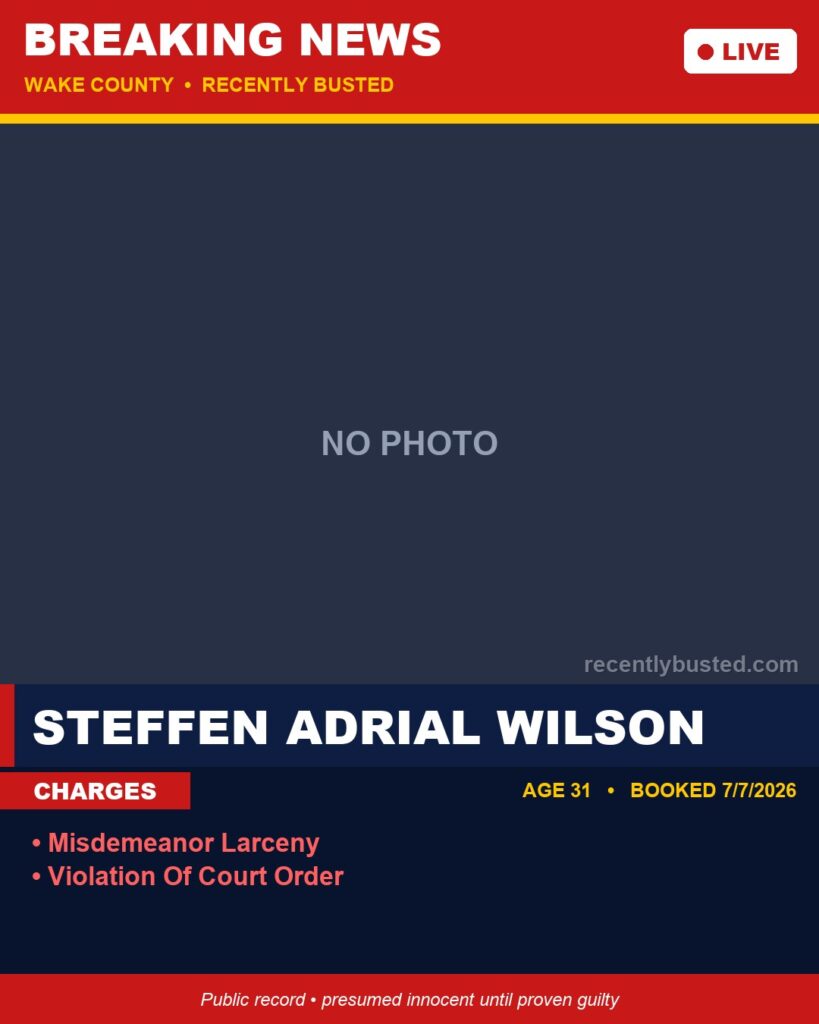 Booking photo of STEFFEN ADRIAL WILSON