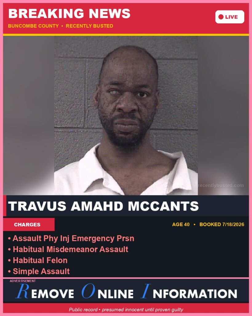 Booking photo of TRAVUS AMAHD MCCANTS