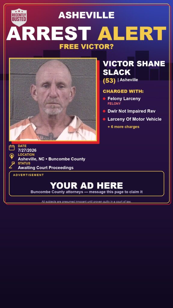 Booking photo of VICTOR SHANE SLACK