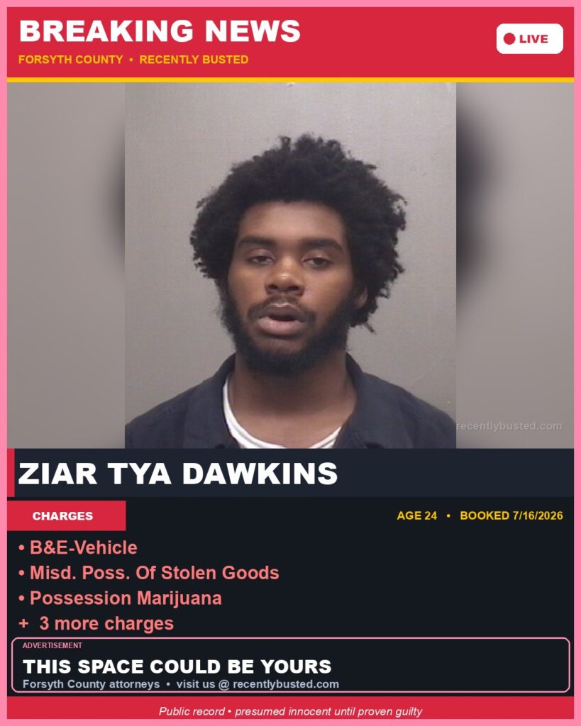 Booking photo of ZIAR TYA DAWKINS