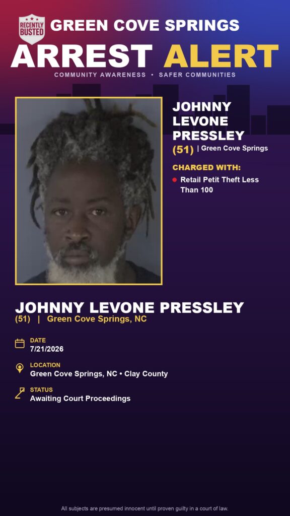 Booking photo of JOHNNY LEVONE PRESSLEY