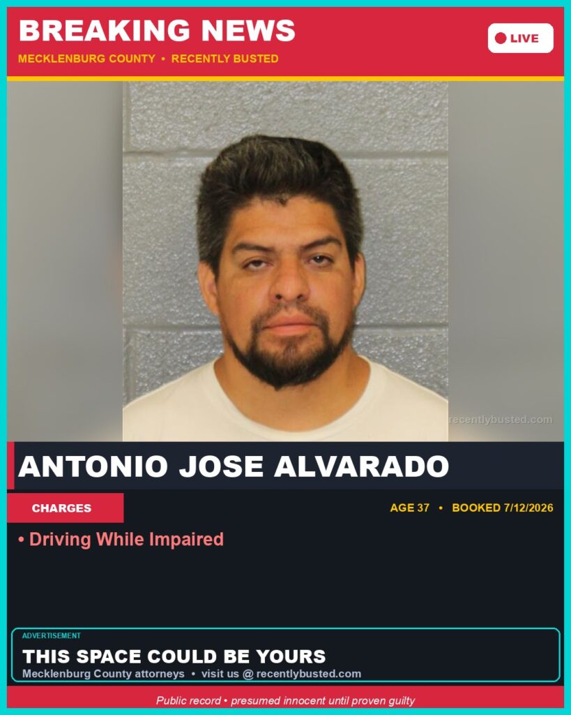 Booking photo of ANTONIO JOSE ALVARADO