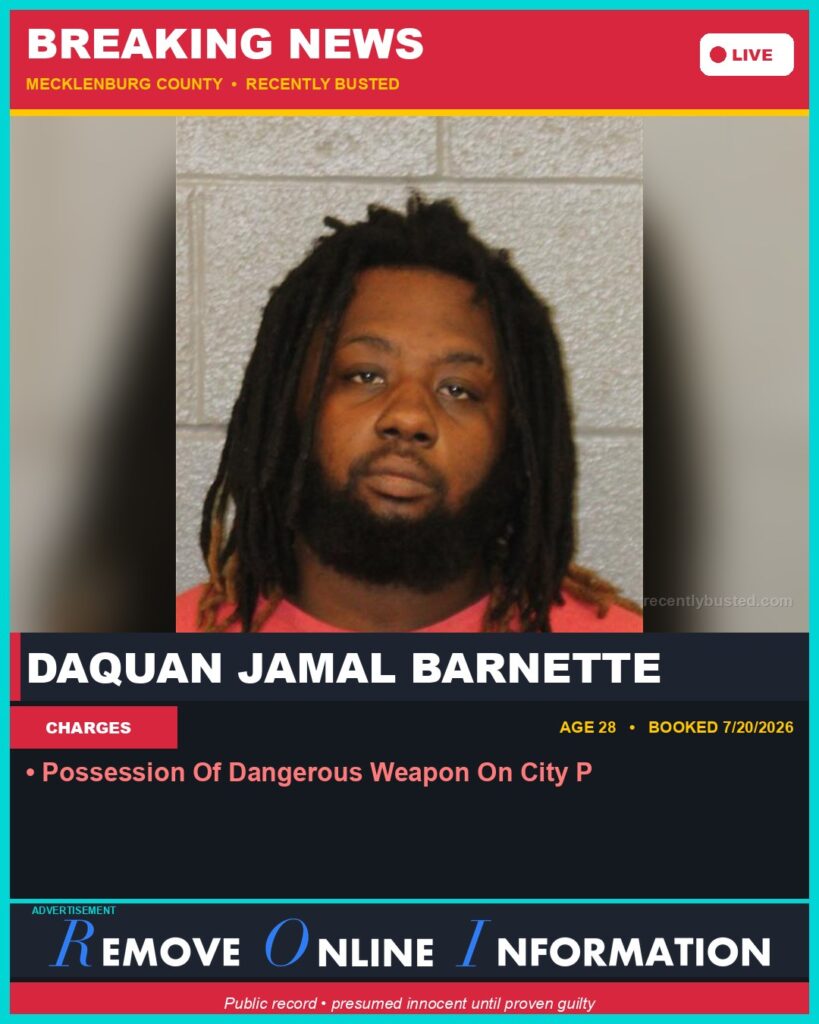 Booking photo of DAQUAN JAMAL BARNETTE