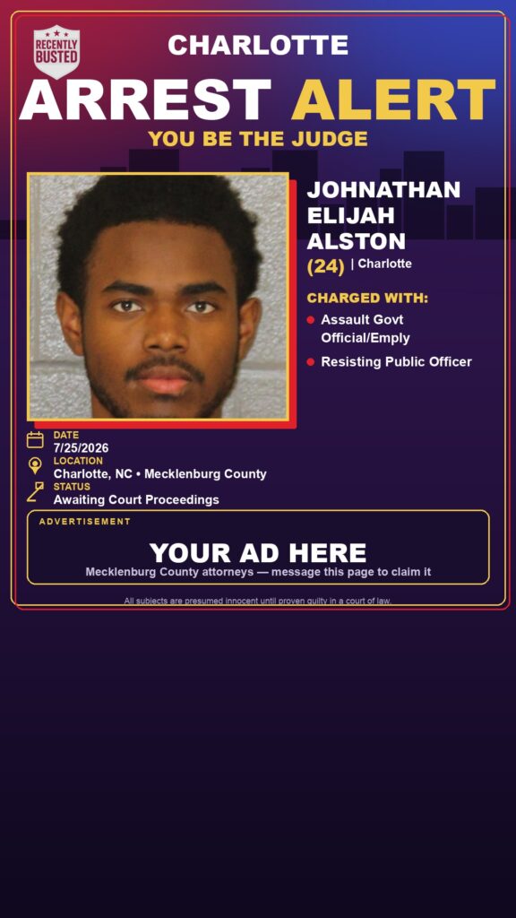 Booking photo of JOHNATHAN ELIJAH ALSTON