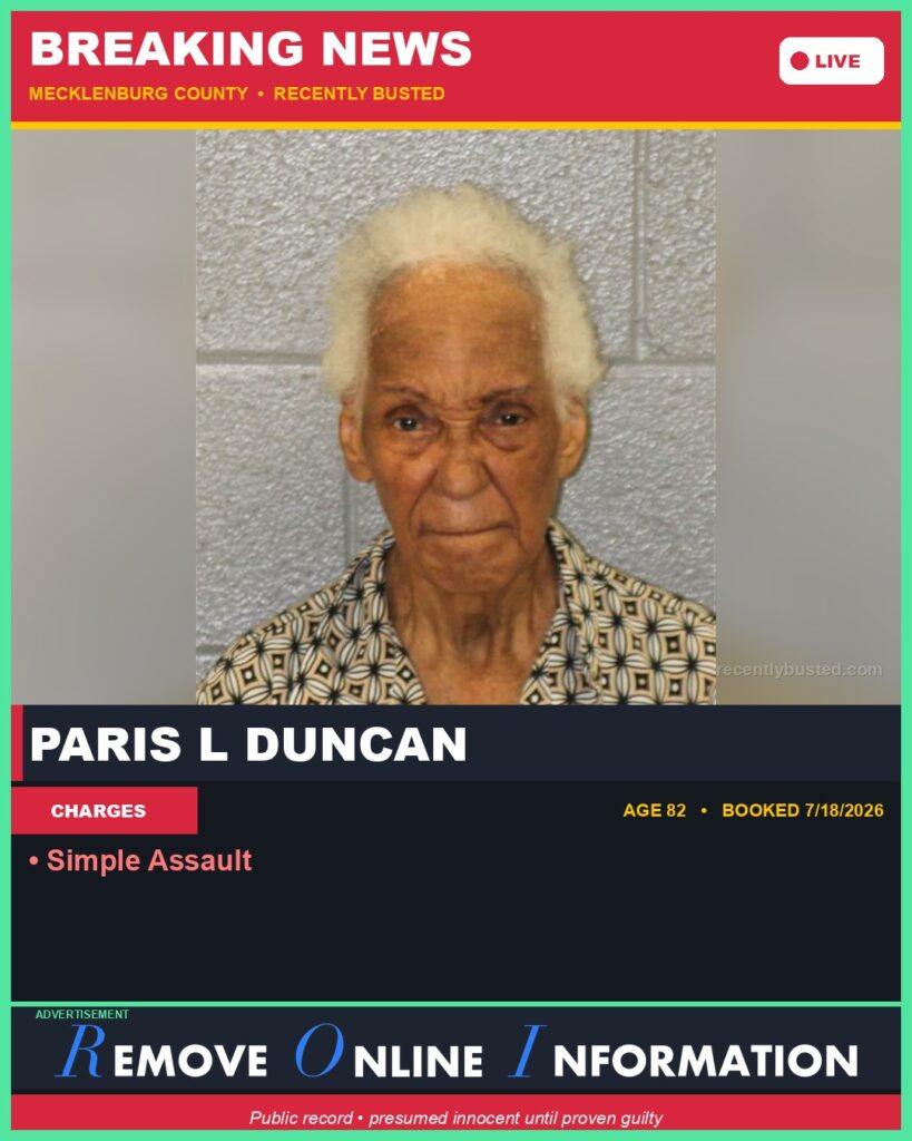 Booking photo of PARIS L DUNCAN