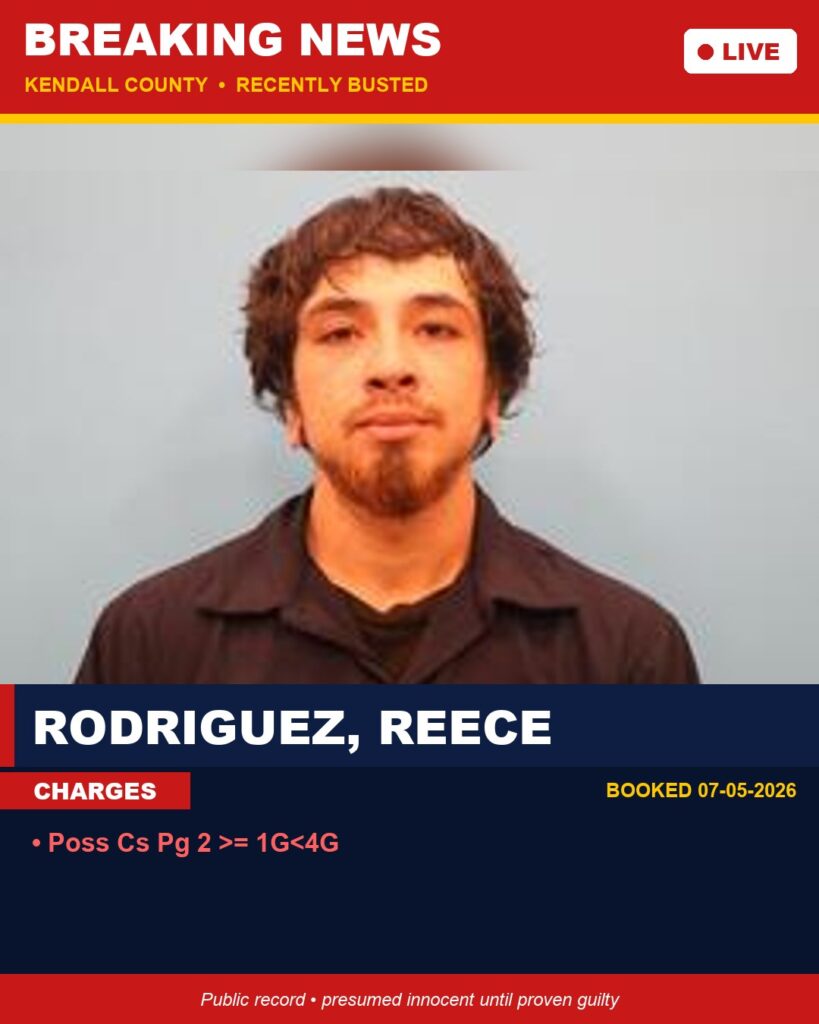 Booking photo of Rodriguez, Reece