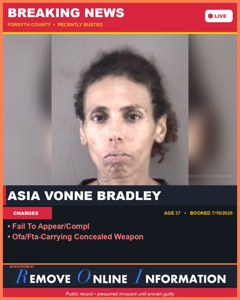 Booking photo of ASIA VONNE BRADLEY