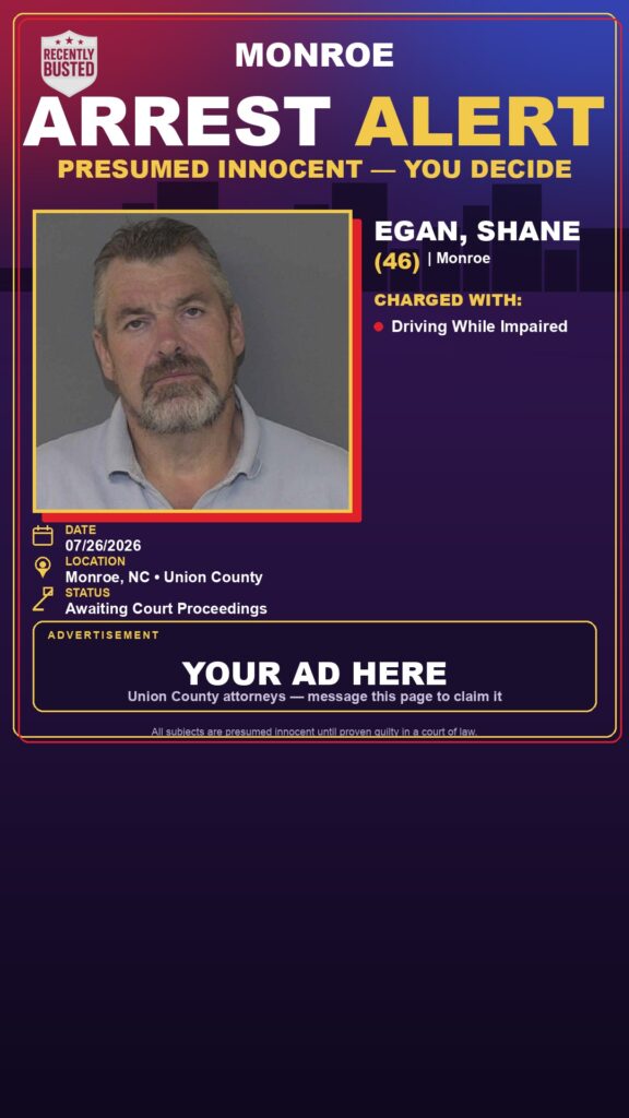 Booking photo of EGAN, SHANE