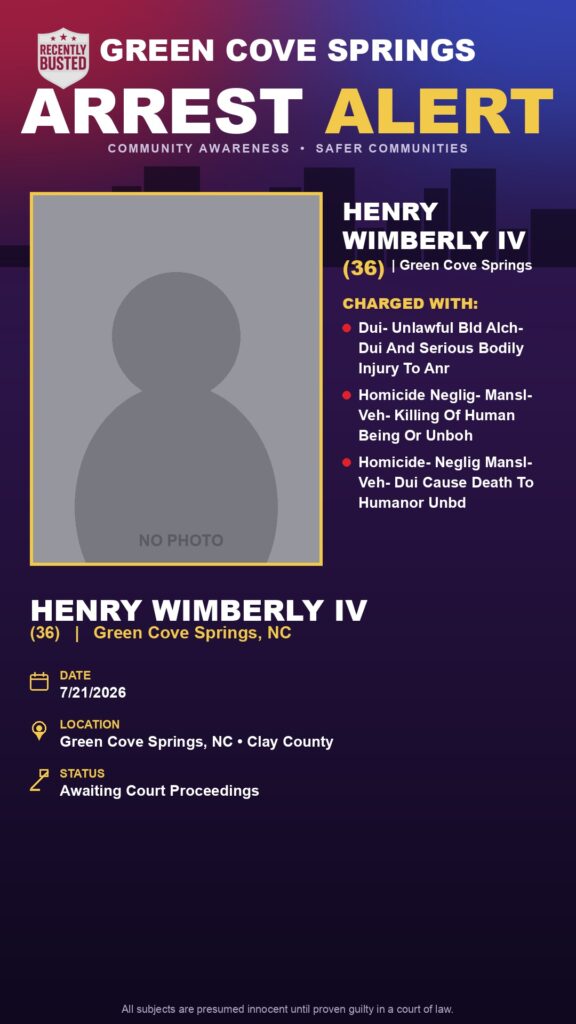 Booking photo of HENRY WIMBERLY IV