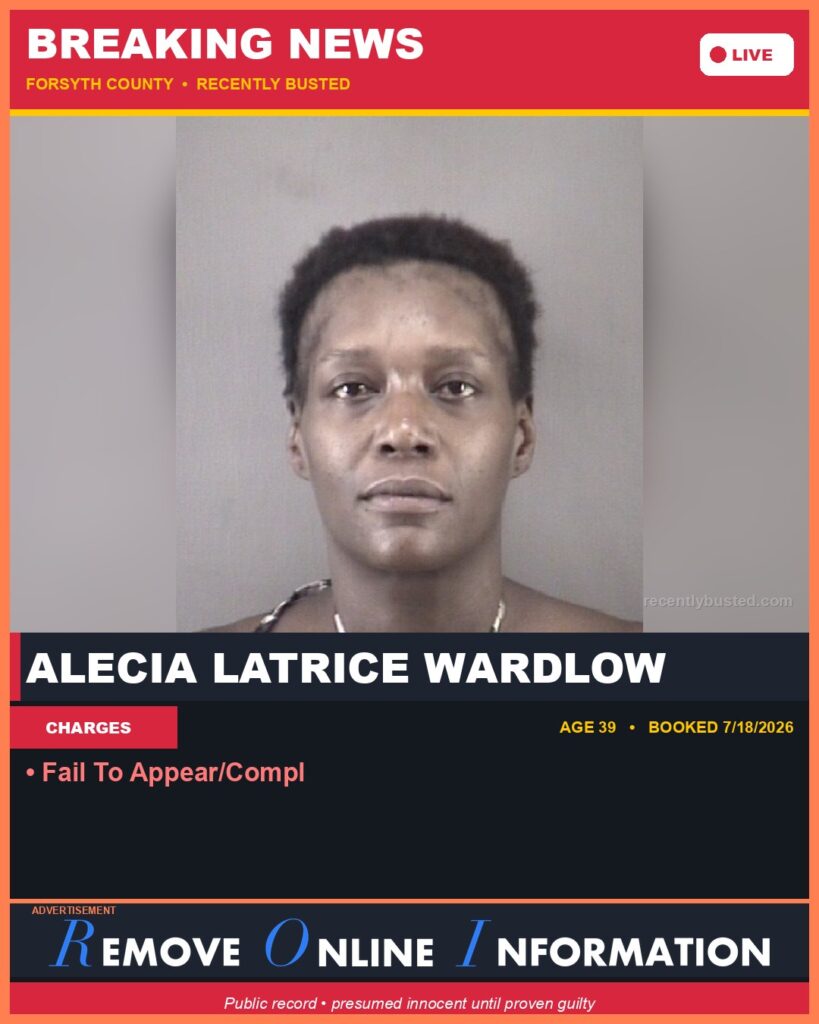 Booking photo of ALECIA LATRICE WARDLOW