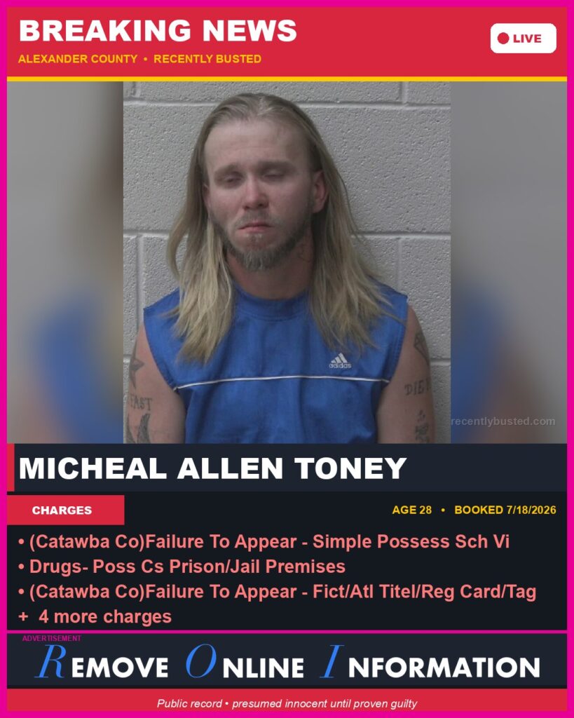 Booking photo of MICHEAL ALLEN TONEY