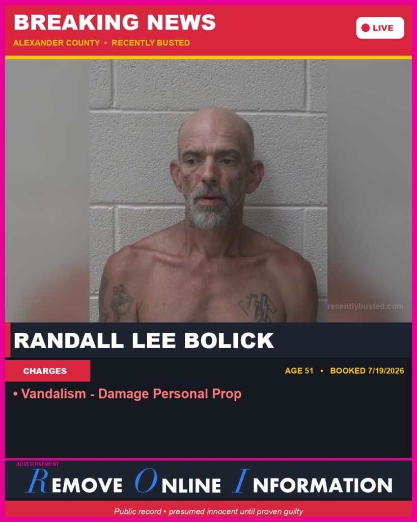 Booking photo of RANDALL LEE BOLICK