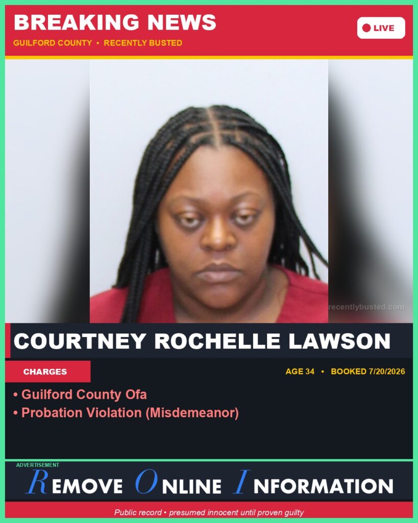 Booking photo of COURTNEY ROCHELLE LAWSON