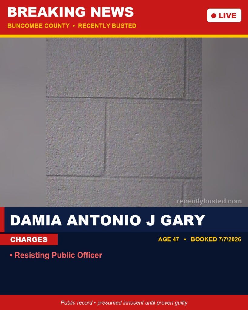 Booking photo of DAMIA ANTONIO J GARY