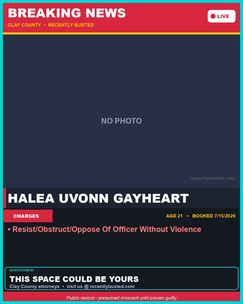 Booking photo of HALEA UVONN GAYHEART