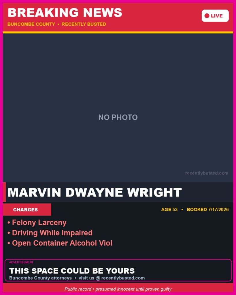 Booking photo of MARVIN DWAYNE WRIGHT