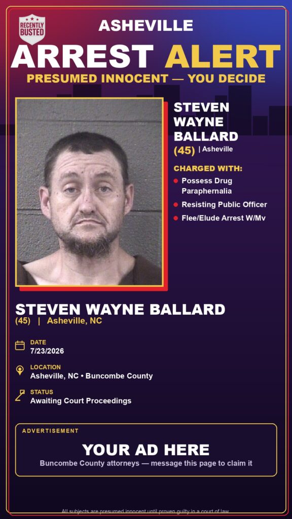 Booking photo of STEVEN WAYNE BALLARD