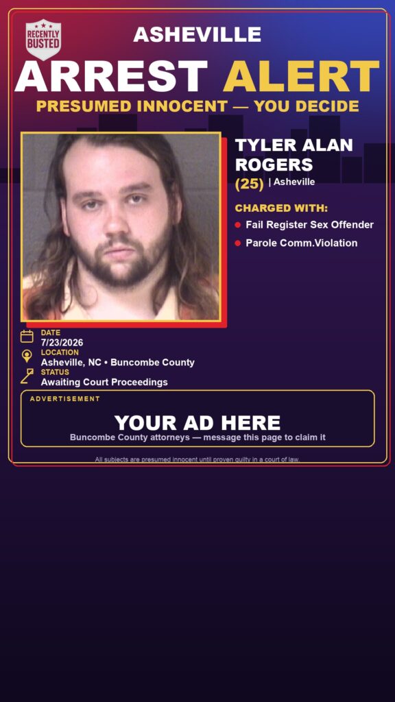 Booking photo of TYLER ALAN ROGERS