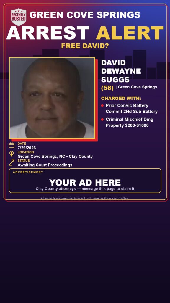 Arrest report - DAVID DEWAYNE SUGGS