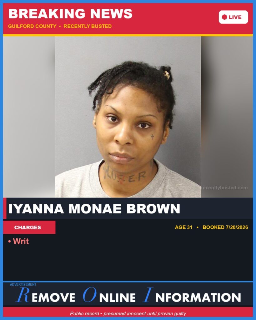 Booking photo of IYANNA MONAE BROWN