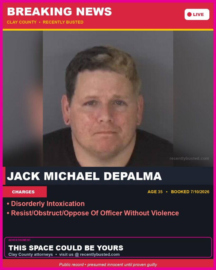 Booking photo of JACK MICHAEL DEPALMA